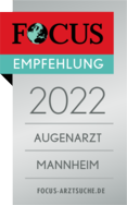 Focus Empfehlung in der Kategorie Augenarzt des Landkreises Mannheim 2022