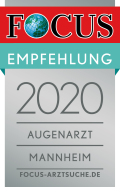 Focus Empfehlung in der Kategorie Augenarzt des Landkreises Mannheim 2020