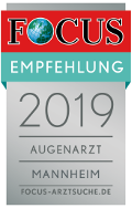 Focus Empfehlung in der Kategorie Augenarzt des Landkreises Mannheim 2018